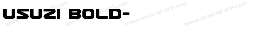 Usuzi Bold字体转换